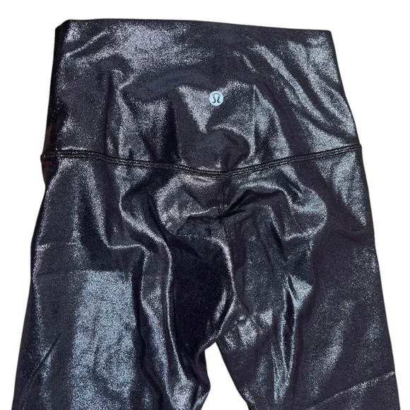 LULULEMON LEGGINGS WOMENS SIZE 4 ALIGN HIGH RISE ATHLETIC PANTS FOIL MAUVE - Picture 11 of 12